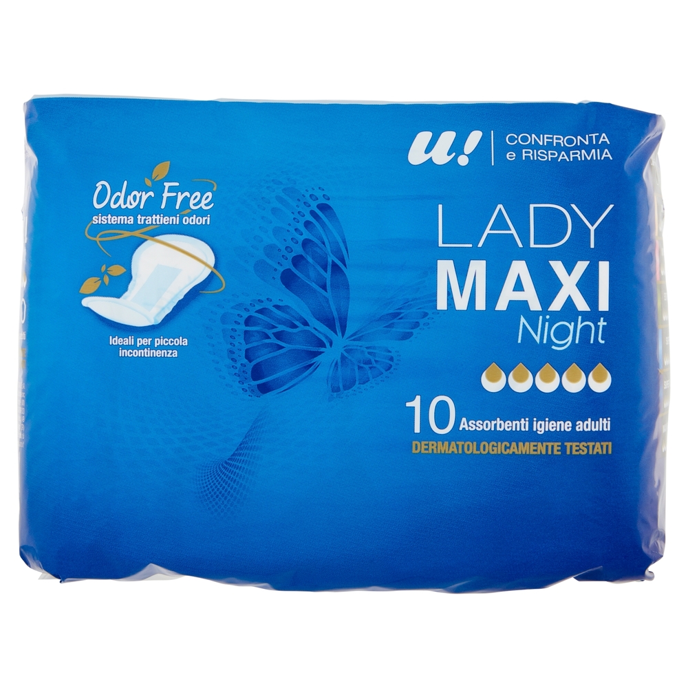 10 Assorbenti Lady Maxi Night U! Confronta e Risparmia